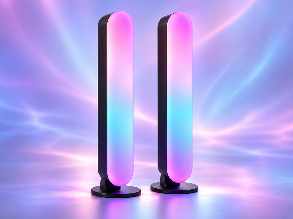 Velune Light Bars with soft lilac and blue ambient lighting