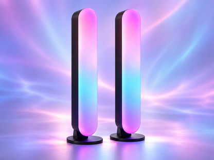 Velune Light Bars with soft lilac and blue ambient lighting